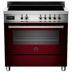 Bertazzoni Professional Series 90cm Electric Induction Single Range Cooker Burgundy